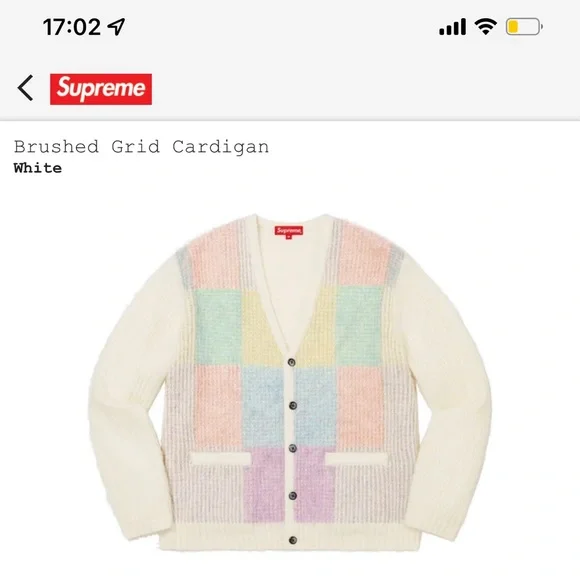 Supreme | Sweaters | Brushed Grid Cardigan | Poshmark